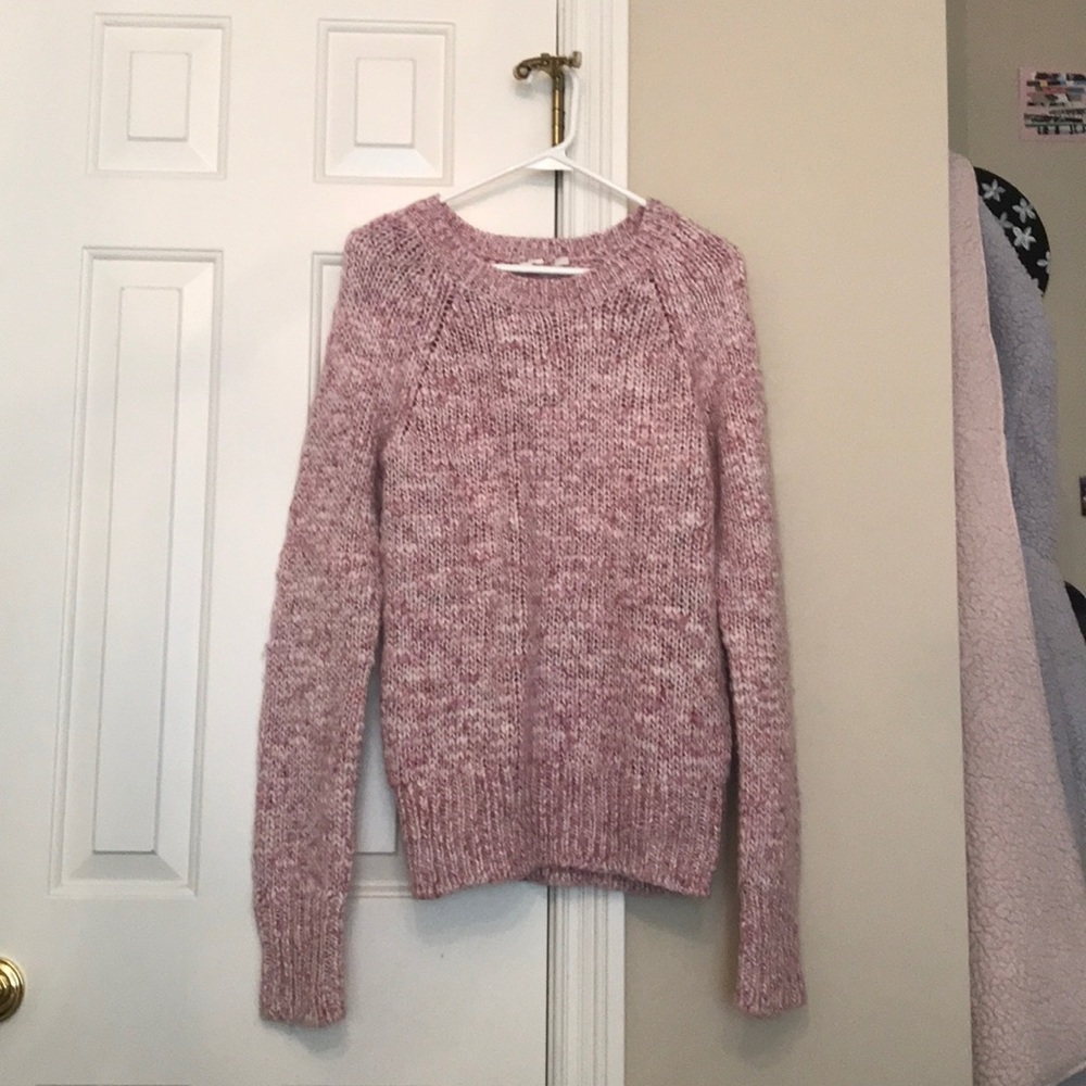 GAP Pink and White Sweater